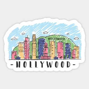 Hollywood Skyline Sticker